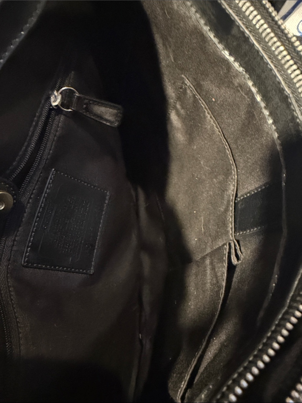 Coach Signature Shoulder Bag in Black and Taupe - Picture 3 of 3